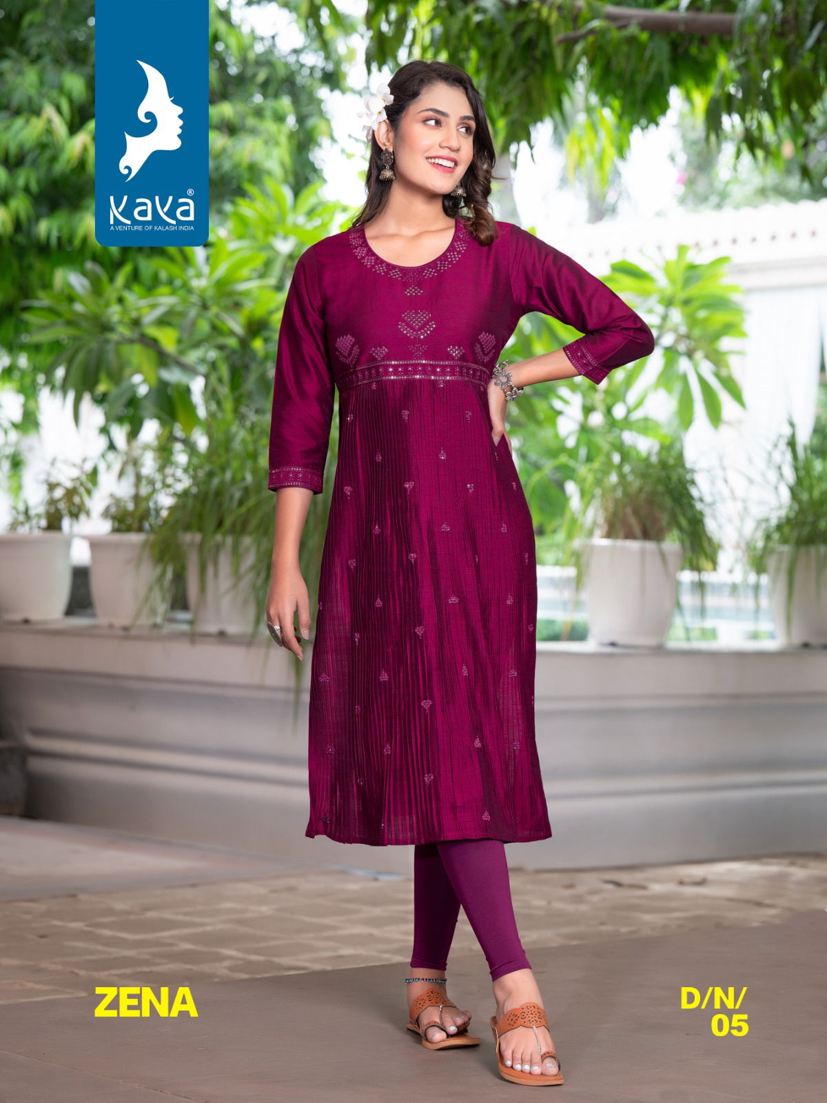 Kaya Zeena Silk Naira Cut Designer Kurtis Catalog
